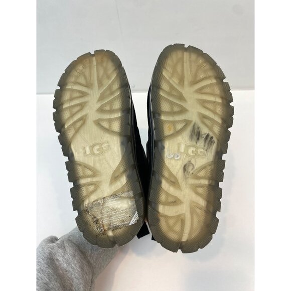 Ugg Neumel Clear Chukka Black Suede Sheepskin Ankle Boot Women's Size 5 - Picture 8 of 12